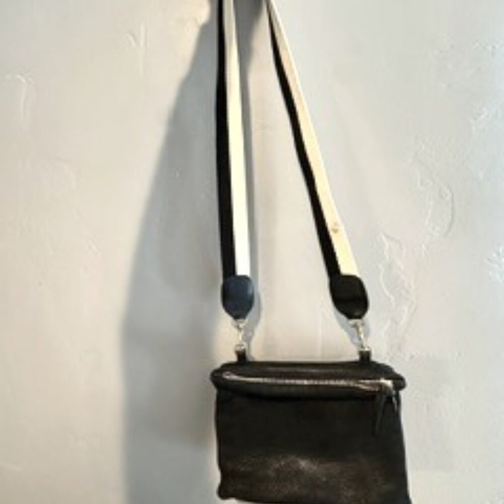 Clare V Crossbody clutch black suede purse
